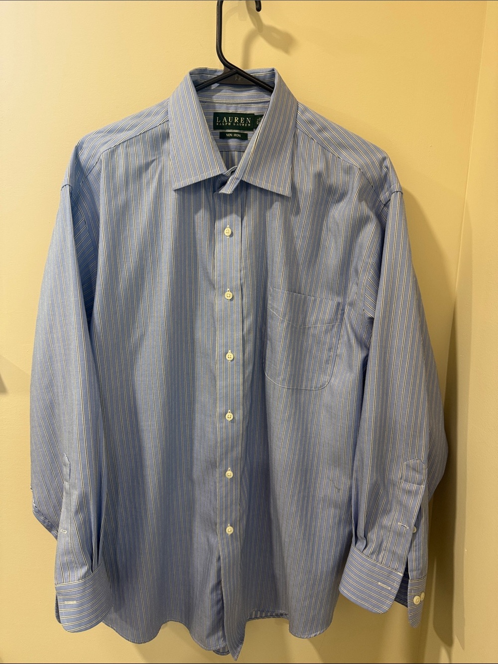 Lauren Ralph Lauren Light Blue Pinstripe Dress Shirt